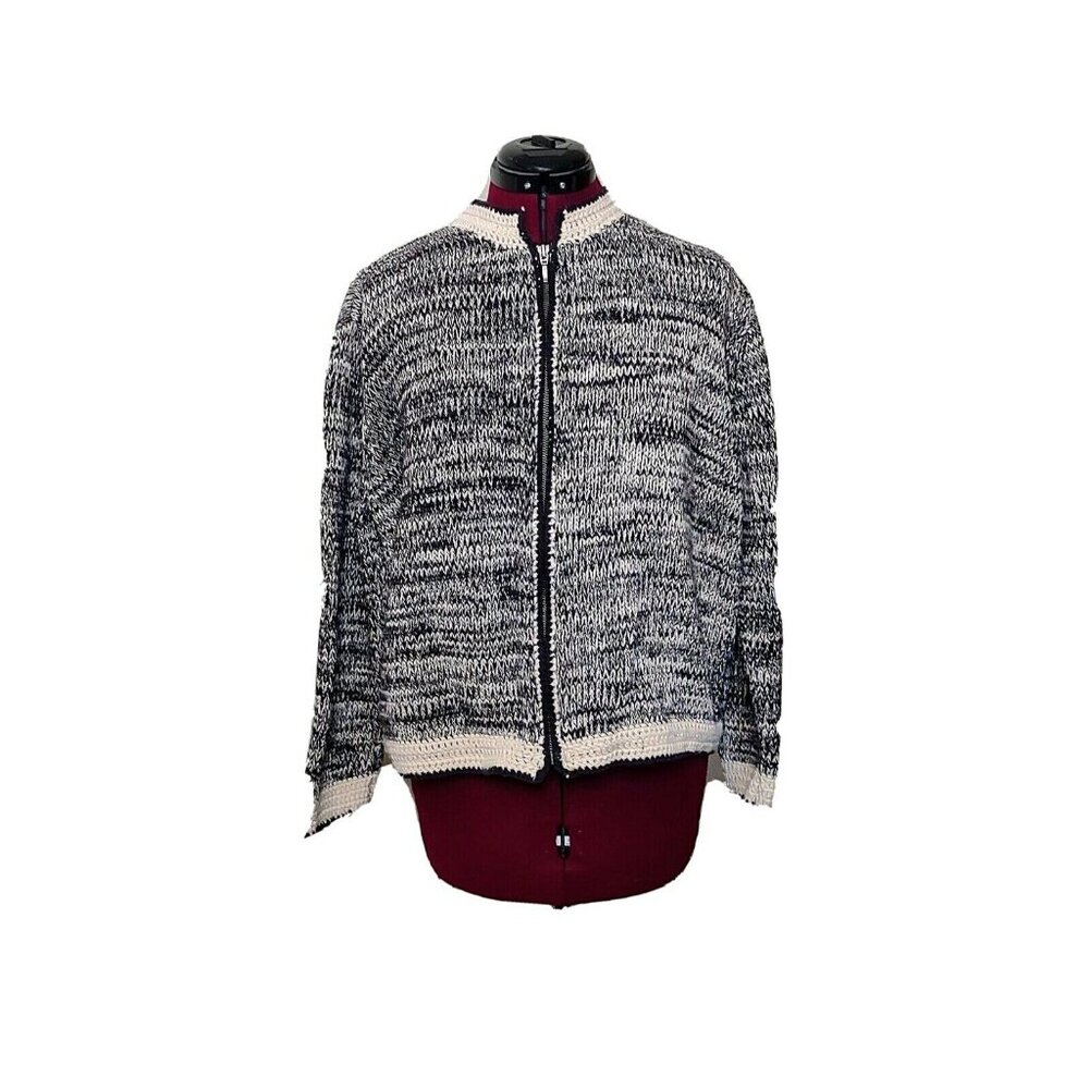 J.Jill Cardigan Sweater Multicolor Women’s Petite Large Full Zip Cotton Knit